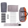 vidaXL Family Tent with Roof Grey and Orange 745 x 700 x 217 cm