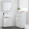 vidaXL Bathroom Furniture Set 3 pcs High Gloss White Engineered Wood