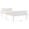 vidaXL Bed Frame without Mattress Solid Pinewood White 90x200 cm
