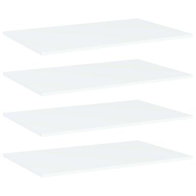 vidaXL Bookshelf Boards 4 pcs White 80x50x1.5 cm Engineered Wood