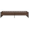 vidaXL Bed Frame without Mattress Brown Oak 100x200 cm