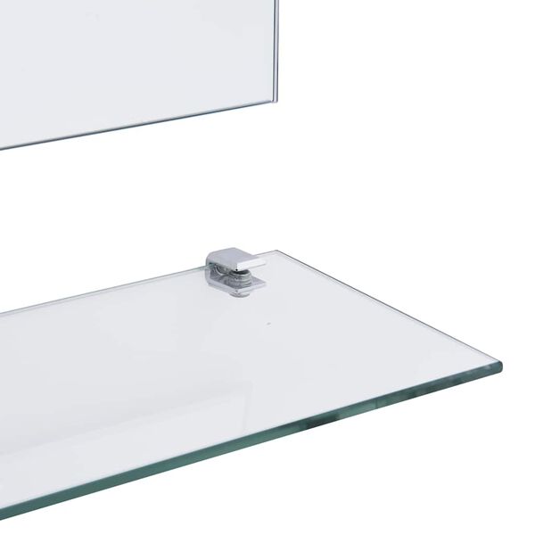 vidaXL Wall Mirror with 5 Shelves Silver 50x60 cm