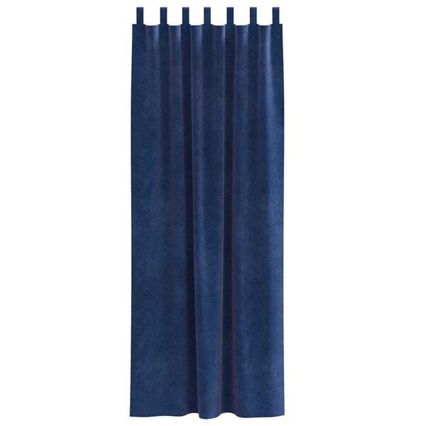 vidaXL Blackout Curtains 2 pcs Dark Blue 140 x 225 cm Velvet