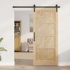 vidaXL Sliding Door Brown 86 x 198.5 cm Solid Pine Wood