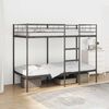 vidaXL Bunk Bed without Mattress Black 100x190 cm Steel