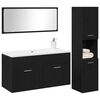 vidaXL Bathroom Furniture Set 3 pcs Black Oak 60 x 38.5 x 46 cm