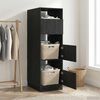 vidaXL Laundry Cabinet Black Oak 50 x 68 x 162 cm Engineered wood