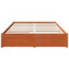 vidaXL Bed Frame with Drawer Wax Brown 160 x 200 cm Solid Pine Wood