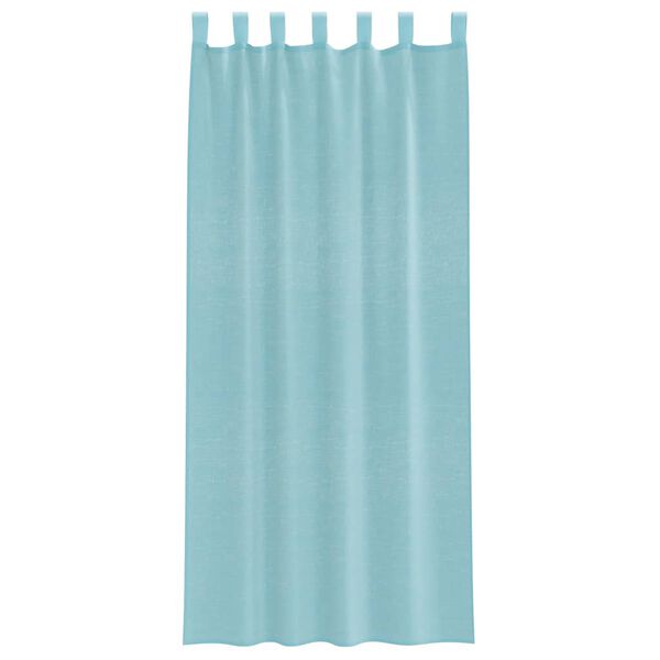 vidaXL Voile Curtains with Rod Pockets 2 pcs Turquoise