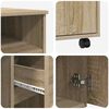 vidaXL Desk with Wheels Sonoma Oak 91 x 50 x 77 cm Engineered Wood