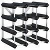 vidaXL Wine Rack for 12 Bottles Black Solid Pine Wood