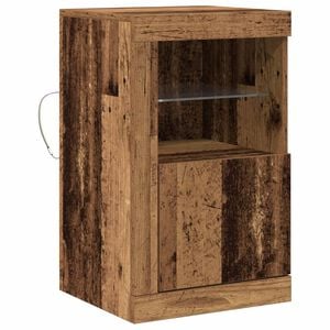 vidaXL LED Sideboard 41 x 37 x 67 cm Engineered Wood Old Wood