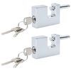 vidaXL Padlock 2 pcs Silver Steel