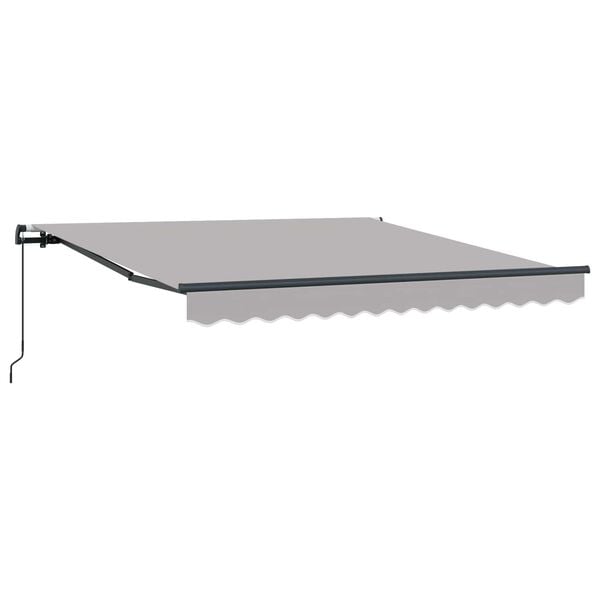 vidaXL Retractable Awning Light Grey 350 x 250 cm Polyester and Steel