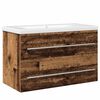 vidaXL Bathroom Sink Cabinet 2 pcs Old Wood 80 x 38.5 x 48 cm