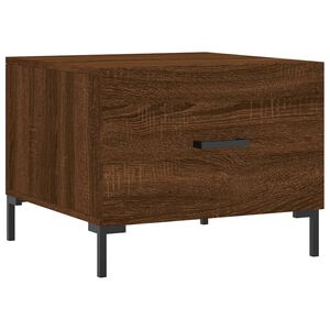 vidaXL Coffee Table Brown Oak 50x50x40 cm Engineered Wood