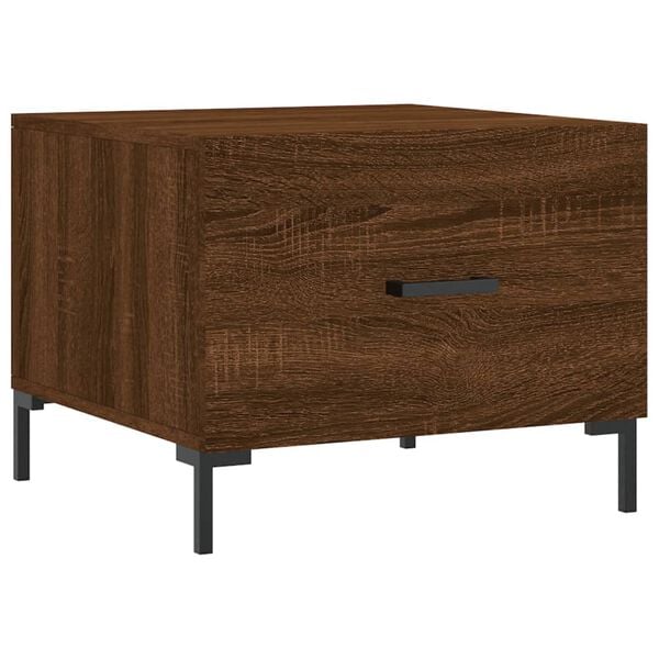 vidaXL Coffee Table Brown Oak 50x50x40 cm Engineered Wood