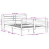 vidaXL Bed Frame with Headboard without Mattress White 160x200 cm