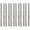 vidaXL Fence Anchors 6 pcs Silver 8x6x60 cm Galvanised Steel