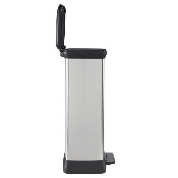 Curver Duo Pedal Bin Deco 23L+23L Silver