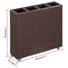 vidaXL Garden Raised Bed with 4 Pots 80x22x79 cm Poly Rattan Brown