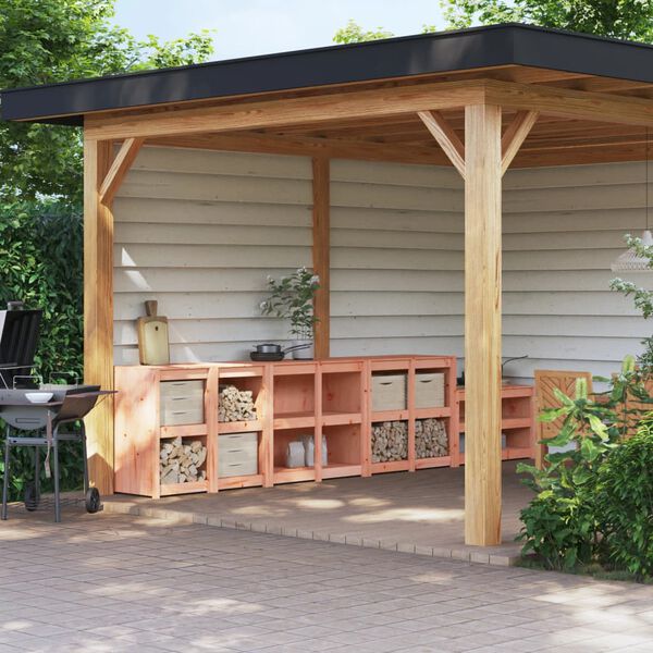 vidaXL Outdoor Kitchen Cabinets 4 pcs Solid Wood Douglas