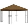 vidaXL Gazebo 3 x 3 m Taupe Polyester and Steel 190 gsm