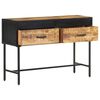 vidaXL Console Table 110x35x75 cm Rough Mango Wood