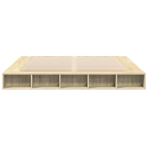 vidaXL Bed Frame without Mattress Sonoma Oak 200x200 cm