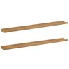 vidaXL Wall Shelf 2 pcs Brown 100 x 9 x 3 cm Engineered Wood