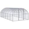vidaXL Chicken Coop | Silver | Galvanised Steel | Large | Durable | Chicken Coop