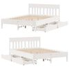 vidaXL Bed Frame without Mattress White 120x190 cm Small Double Solid Wood Pine