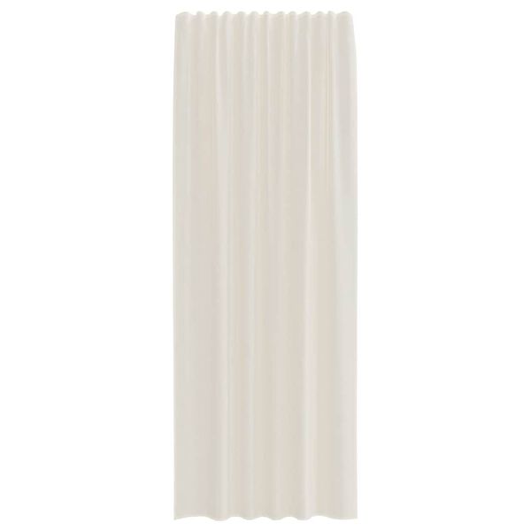 vidaXL Voile Curtains with Rod Pockets 2 pcs Cream