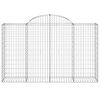 vidaXL Arched Gabion Baskets 10 pcs 200x50x120/140 cm Galvanised Iron
