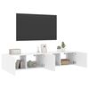 vidaXL TV Wall Cabinets with LED Lights 2 pcs White 80x35x31 cm
