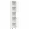 vidaXL Bathroom Cabinet Set TULUM High Gloss White 37 x 31.5 x 203 cm
