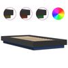 vidaXL Bed Frame with LED Lights without Mattress Black 75x190cm
