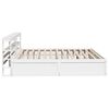 vidaXL Bed Frame with Headboard White 180x200 cm Super King Solid Wood Pine