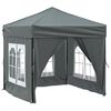 vidaXL Folding Party Tent with Sidewalls Anthracite 2x2 m