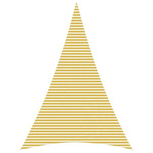 vidaXL Sunshade Sail 5 x 7 x 7 m HDPE Triangular Yellow and White