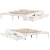vidaXL Bed Frame with Drawers without Mattress White 150x200 cm King Size
