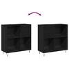 vidaXL Record Cabinet Black Oak 85 x 38 x 89 cm Engineered Wood