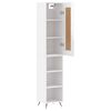 vidaXL Highboard High Gloss White 34.5x34x180 cm Engineered Wood