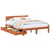 vidaXL Bed Frame with Headboard 3 pcs Wax Brown Solid Pine Wood
