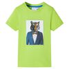 Kids' T-shirt with Short Sleeves Lime 116