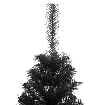 vidaXL Artificial Christmas Tree with Stand Black 120 cm PVC