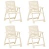 vidaXL Garden Chairs 4 pcs Plastic White