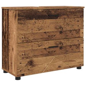 vidaXL Bathroom Furniture Set 5 pcs Old Wood Engineered Wood and Metal