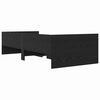 vidaXL Bed Frame with Drawer Black Oak 90 x 200 cm Solid Pine Wood