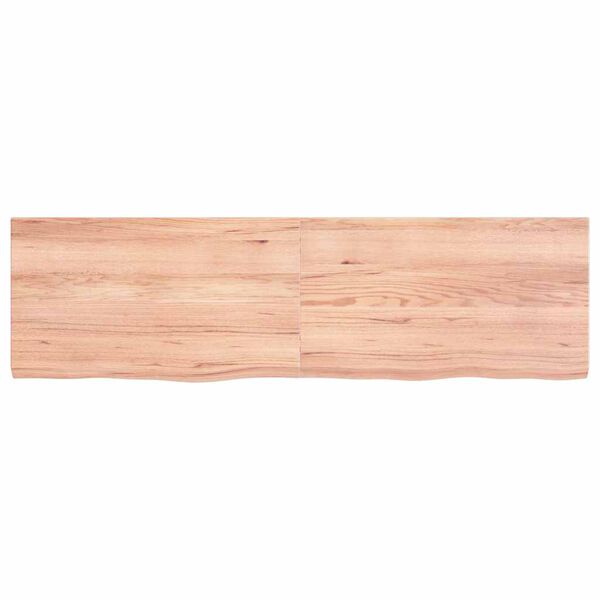 vidaXL Bathroom Countertop Light Brown 140x40x(2-4)cm Treated Solid Wood